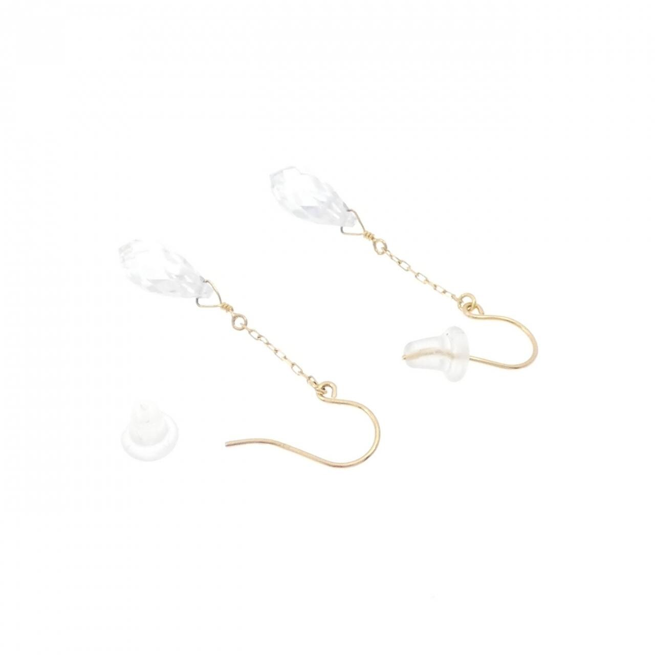 [BRAND NEW] K18YG Cubic Zirconia Earrings