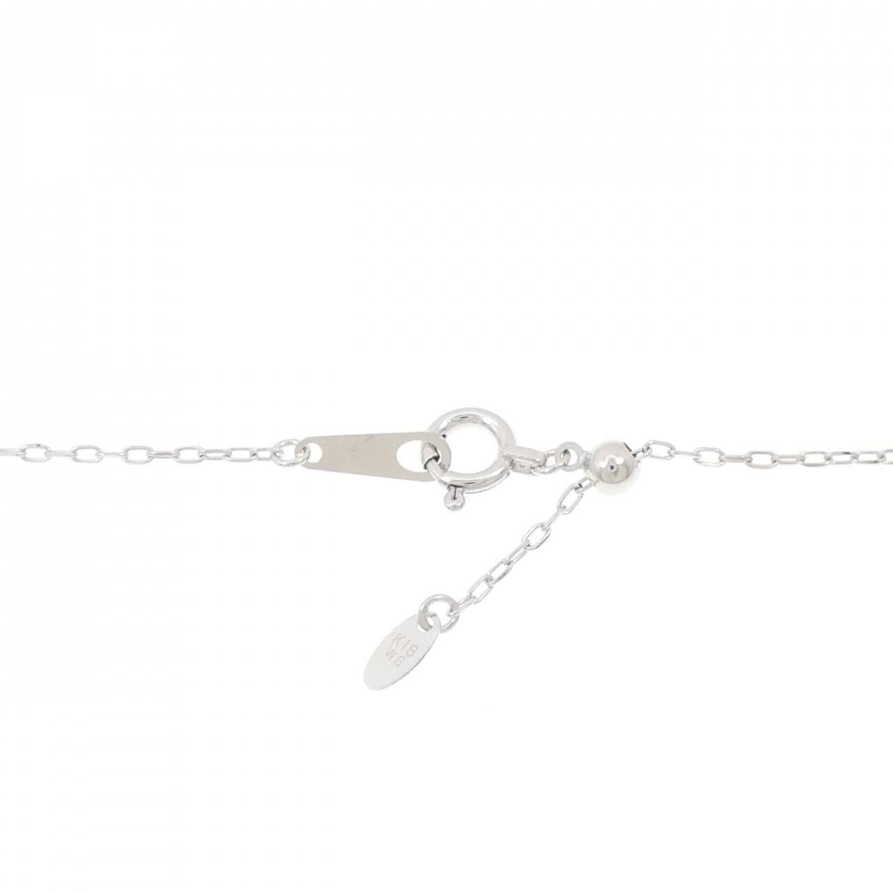 K18WG サファイヤ ネックレス 0.36CT