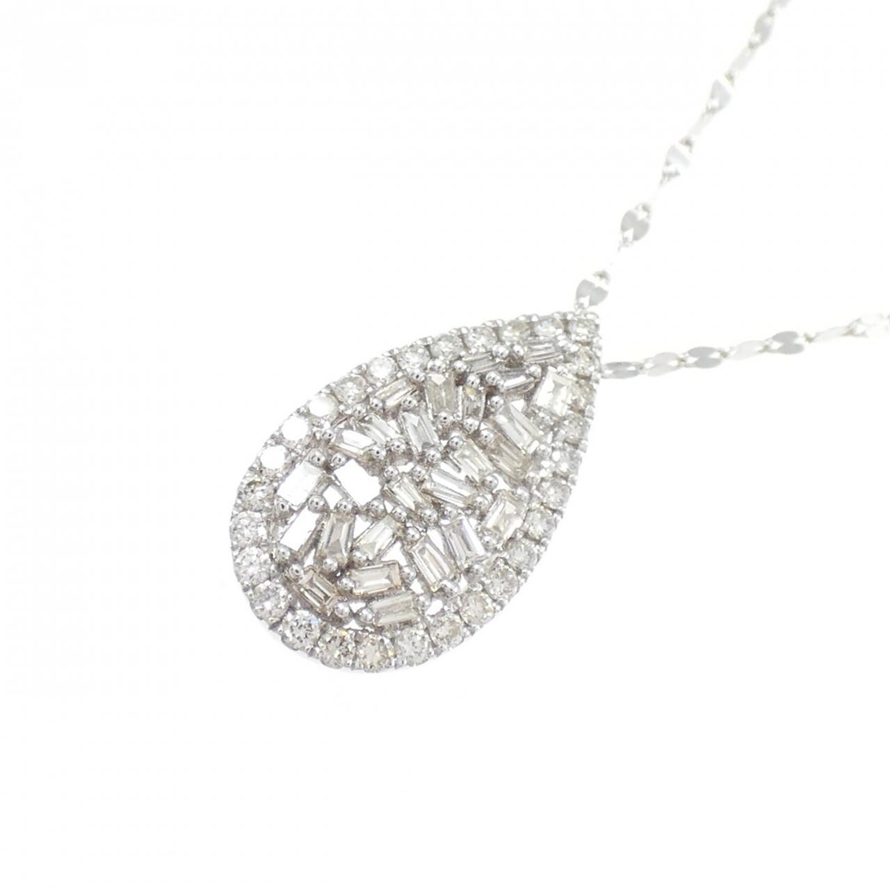 K18WG ダイヤモンド ネックレス 0.30CT