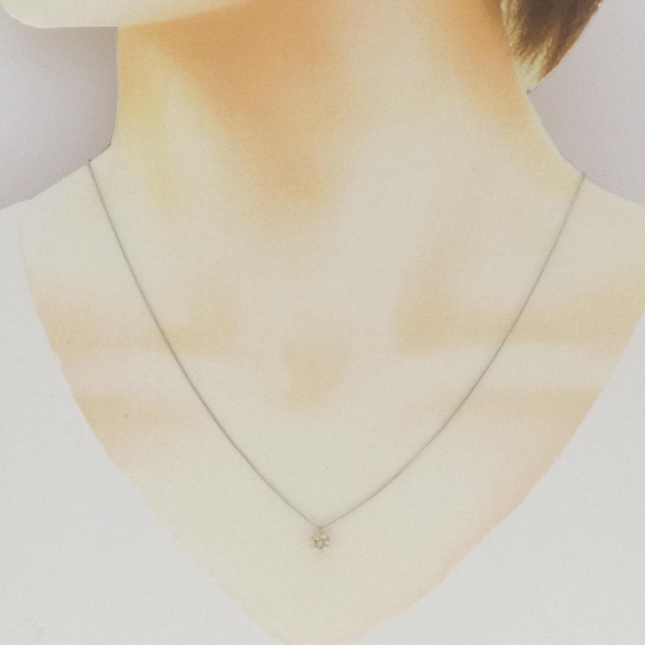 PT900/PT850  ソリティア ダイヤモンド ネックレス 0.30CT