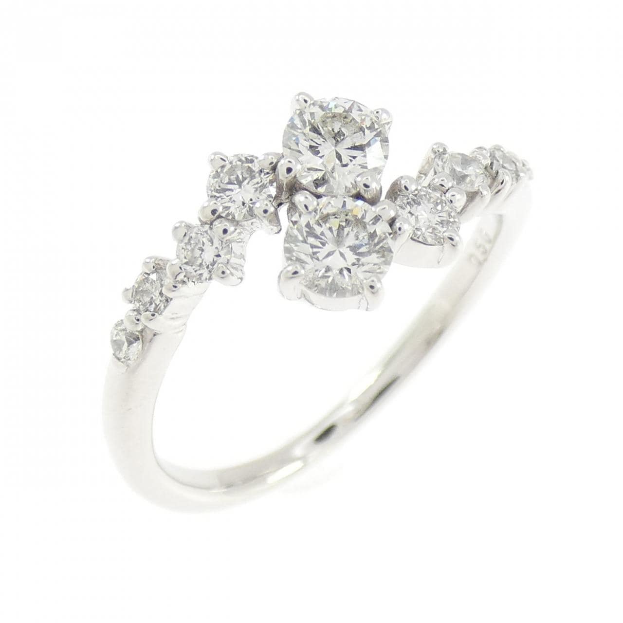 K18WG ダイヤモンド リング 0.50CT