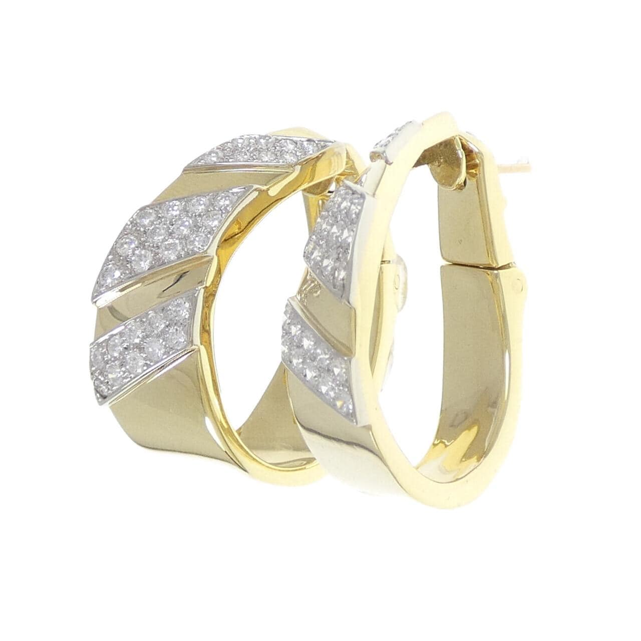 18YGYG/18KWG ダイヤモンド ピアス