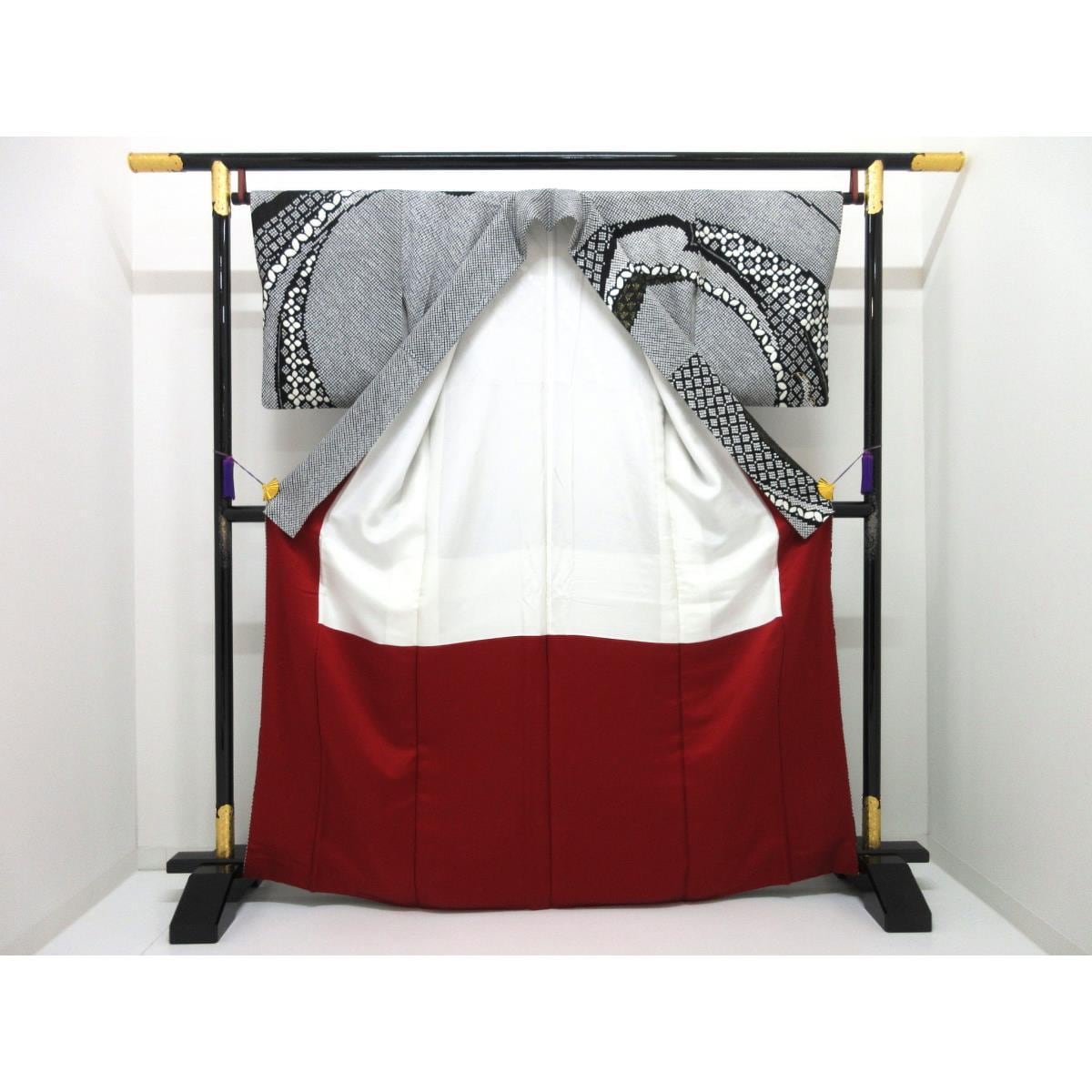 訪問着　総絞り　金彩加工