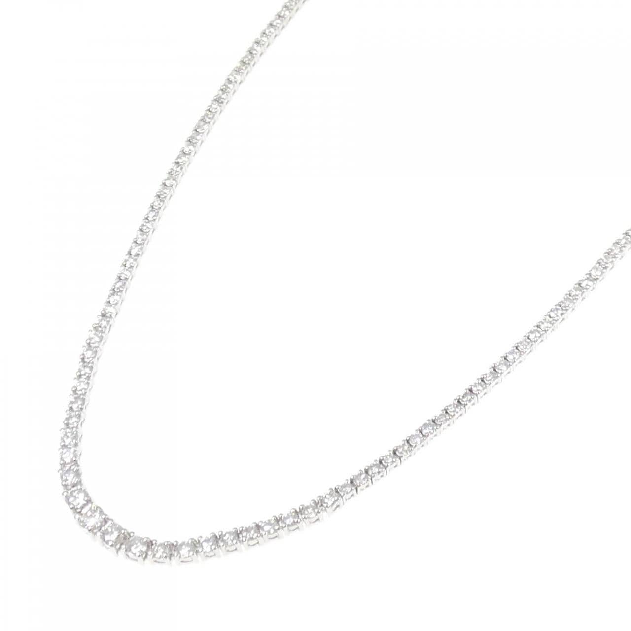 K18WG ダイヤモンド ネックレス 5.68CT