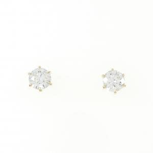 【リメイク】K18YG/ST ダイヤモンド ピアス 0.326CT 0.345CT D VS2 EXT