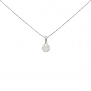 PT ソリティア ダイヤモンド ネックレス 0.30CT