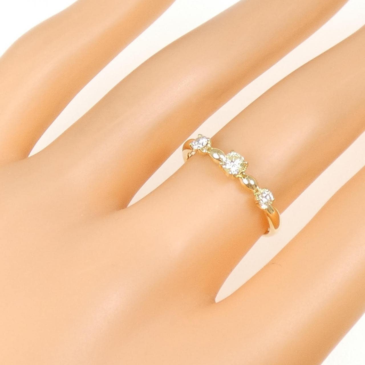 K18YG ダイヤモンド リング 0.26CT