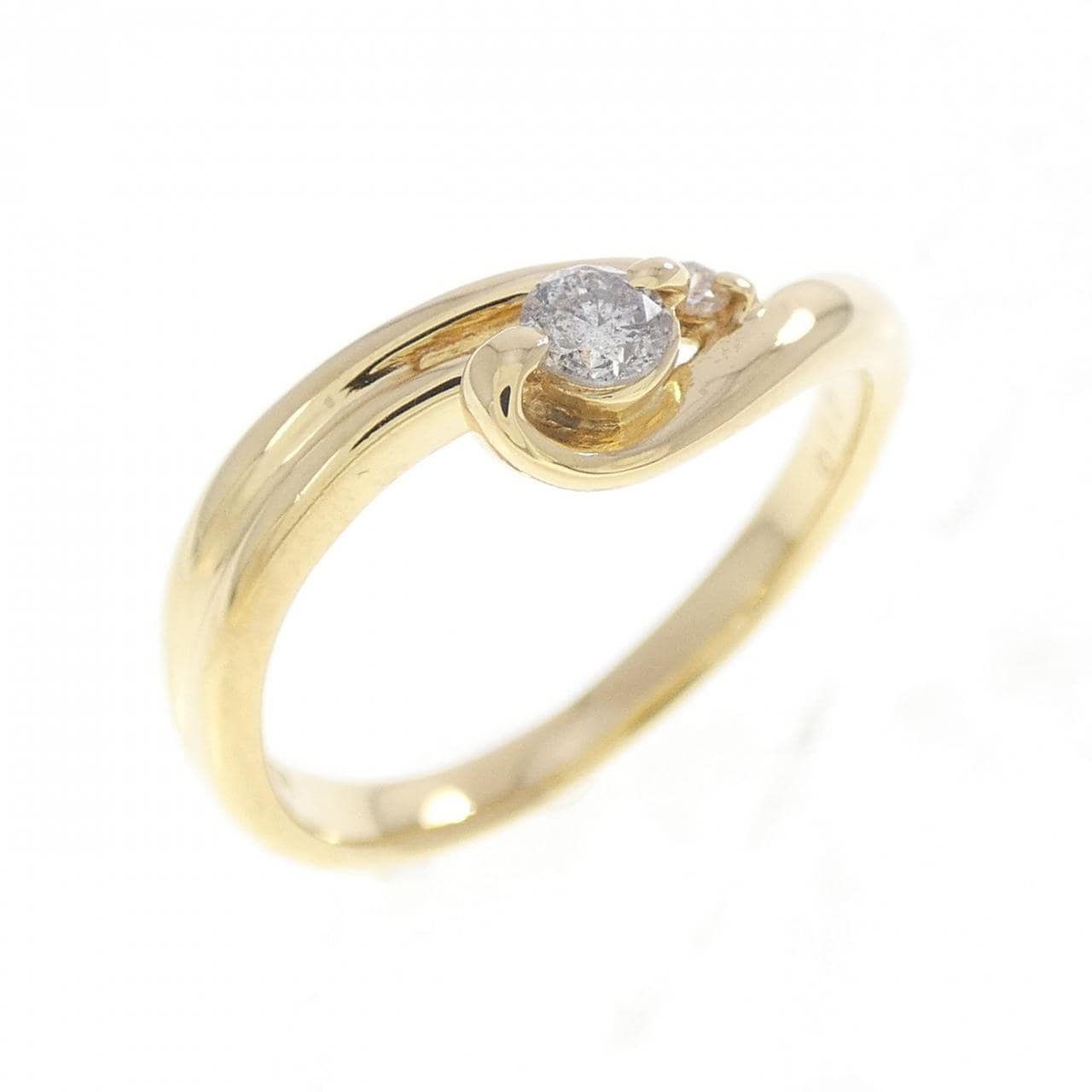 K18YG ダイヤモンド リング 0.12CT
