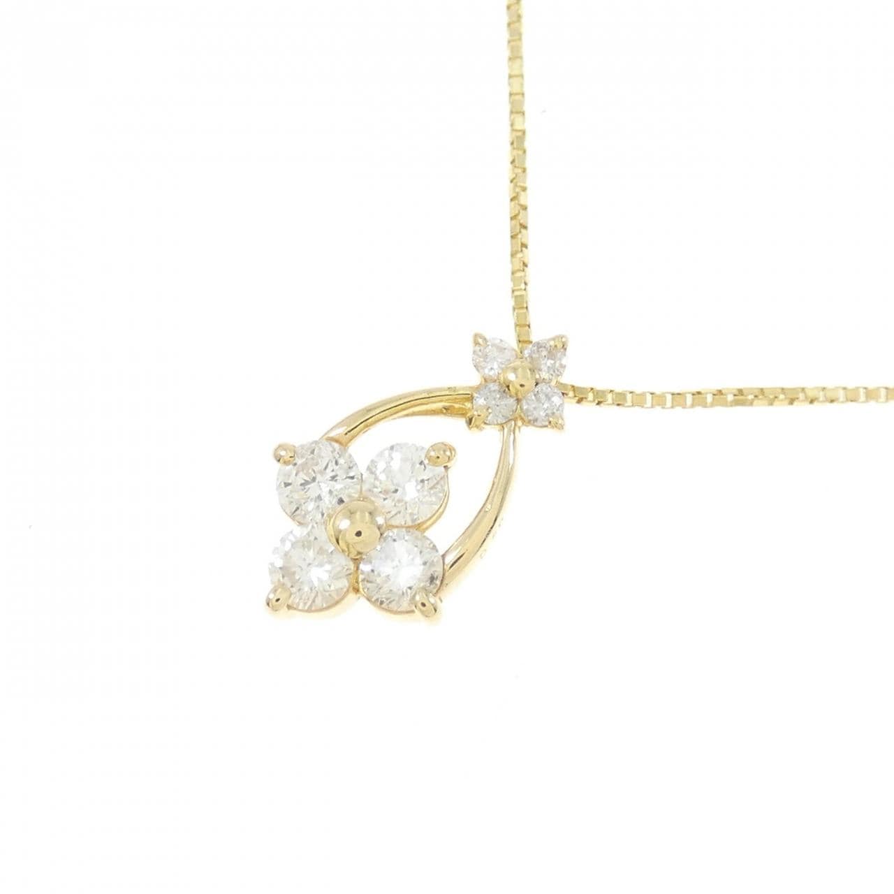 K18YG 花朵钻石项链 0.50CT