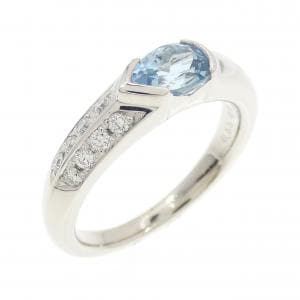 PT900 アクアマリン リング 0.55CT
