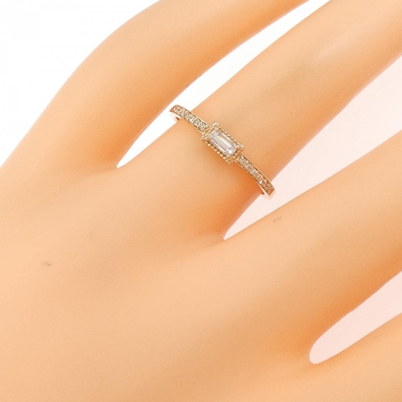 K18PG ダイヤモンド リング 0.15CT