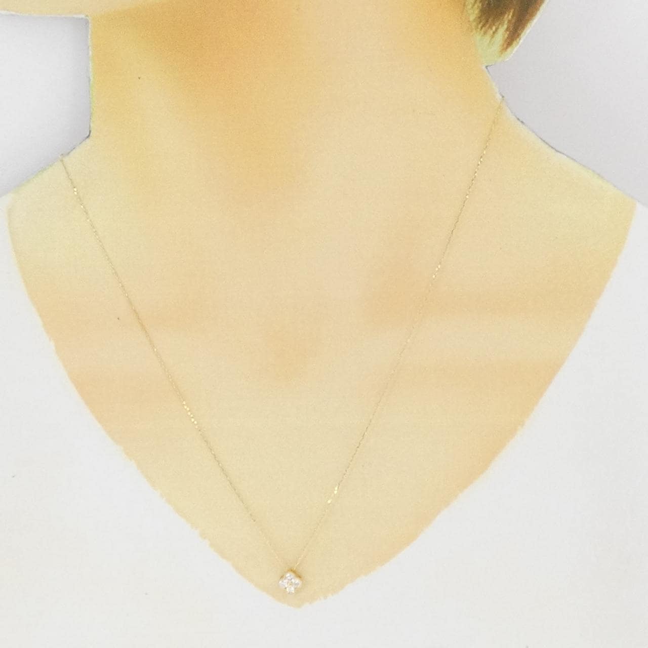 【新品】K18YG フラワー ダイヤモンド ネックレス 0.20CT