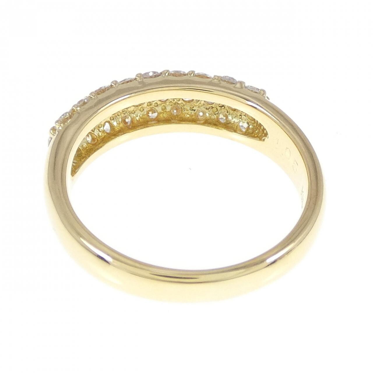 K18YG パヴェ ダイヤモンド リング 1.05CT