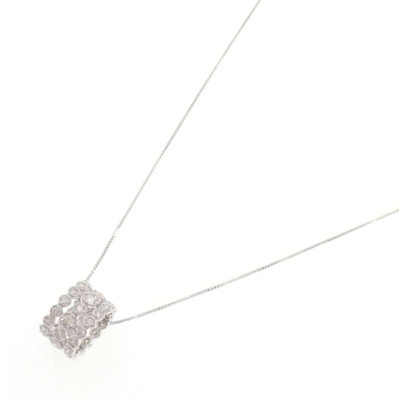 K18WG ダイヤモンド ネックレス 0.71CT