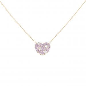 K18PG ハート サファイヤ ネックレス 0.41CT