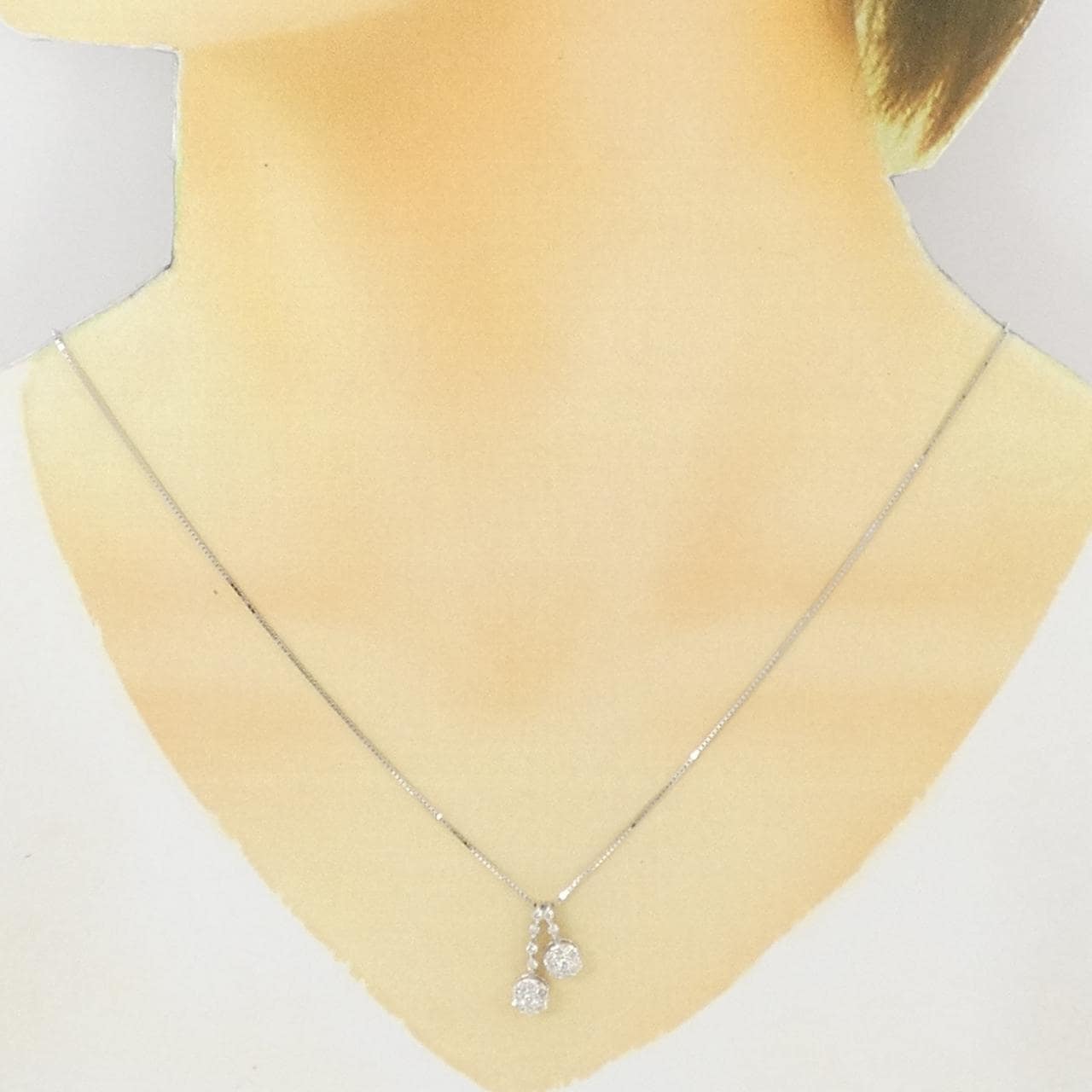 K18WG ダイヤモンド ネックレス 0.54CT