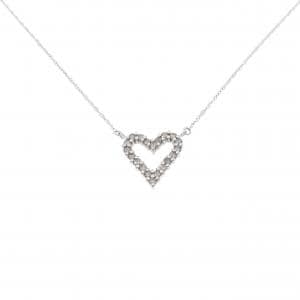 K18WG ハート ダイヤモンド ネックレス 0.50CT