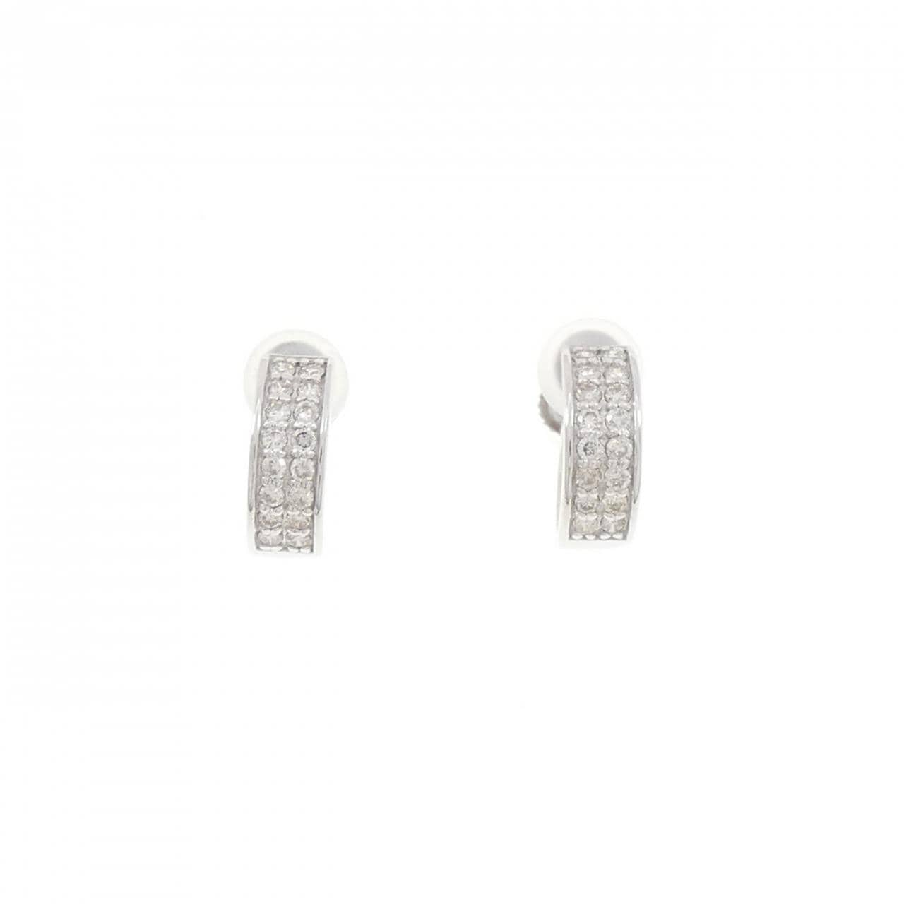 K18WG ダイヤモンド イヤリング 0.25CT