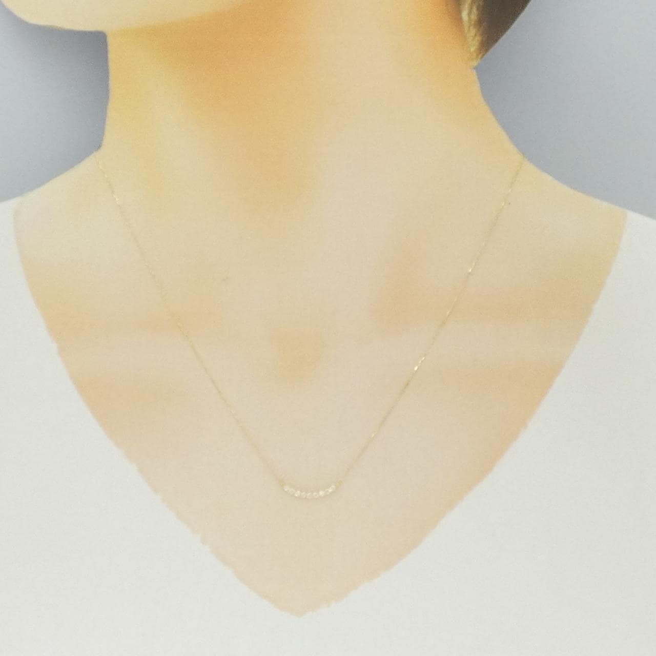 【新品】K18YG ダイヤモンド ネックレス 0.10CT