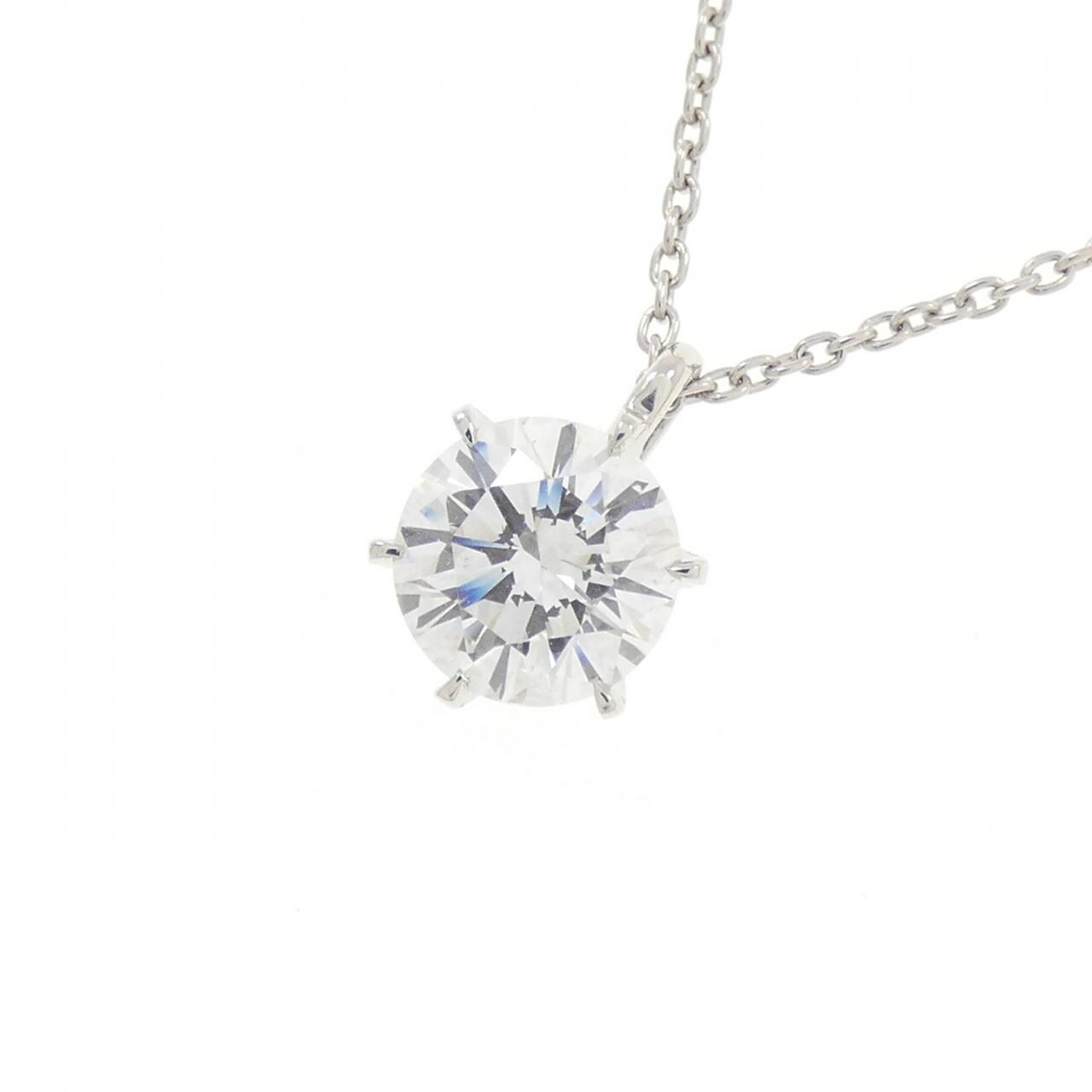 【リメイク】PT900/PT850 ダイヤモンド ネックレス 1.035CT E SI1 VG