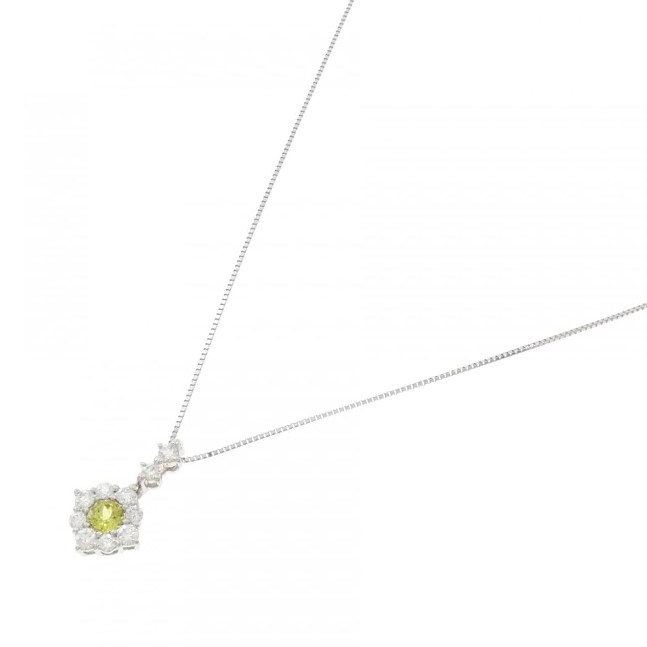 PT900/PT850 ペリドット ネックレス 0.356CT