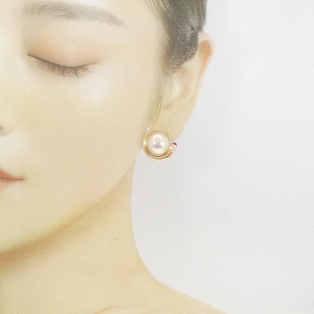 Tasaki Mabe珍珠耳夹