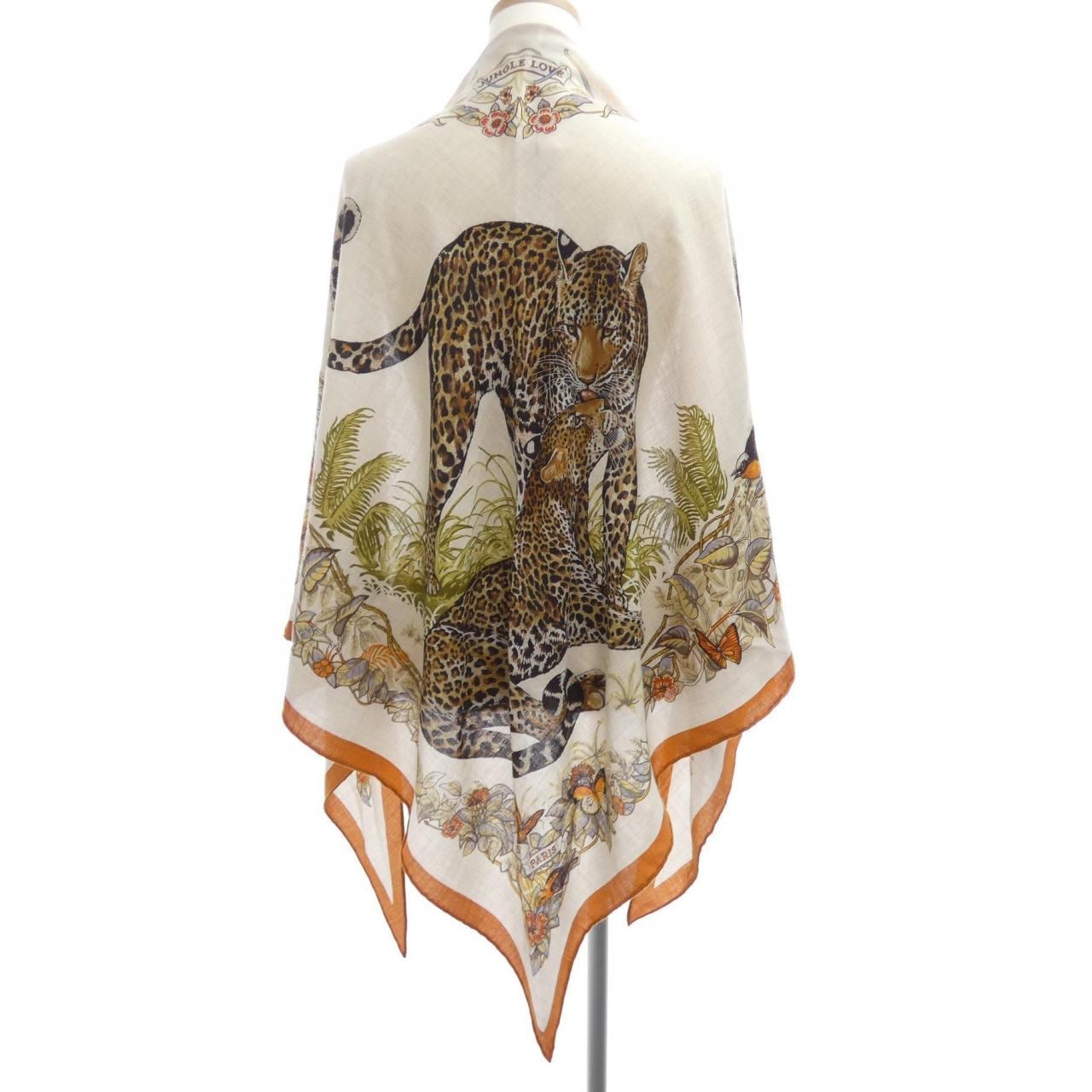 エルメス HERMES JUNGLE LOVE H361876S トライアングルジェアン ショール