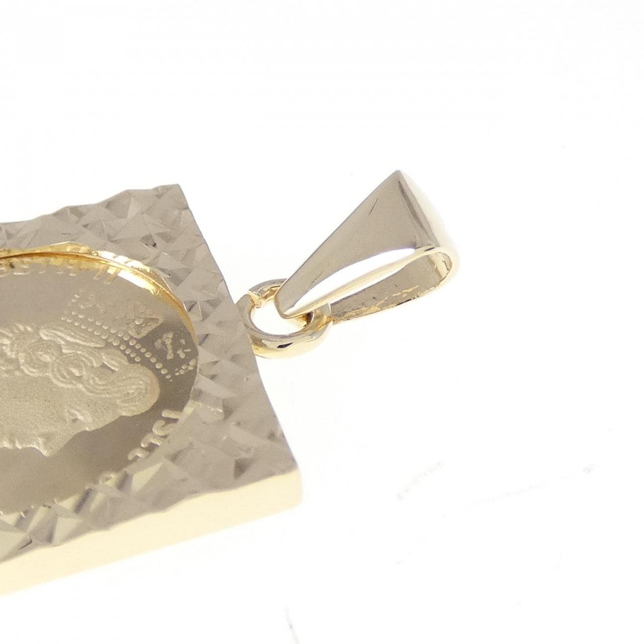 K14YG (frame) coin pendant