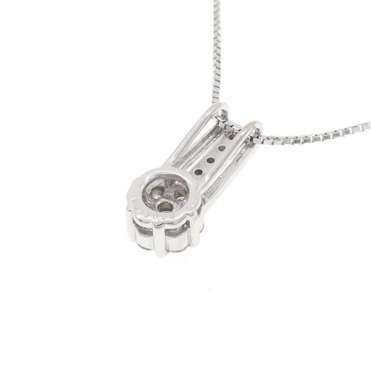 K18WG 花朵钻石项链 0.26CT