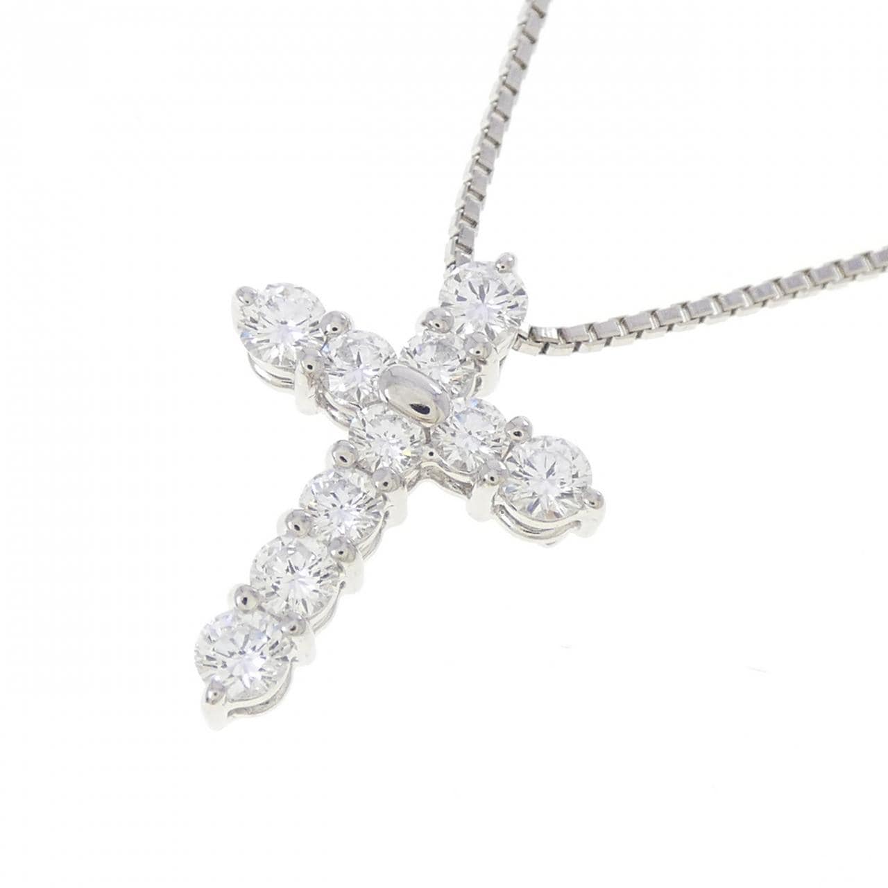 タサキ クロス ダイヤモンド ネックレス 0.48CT