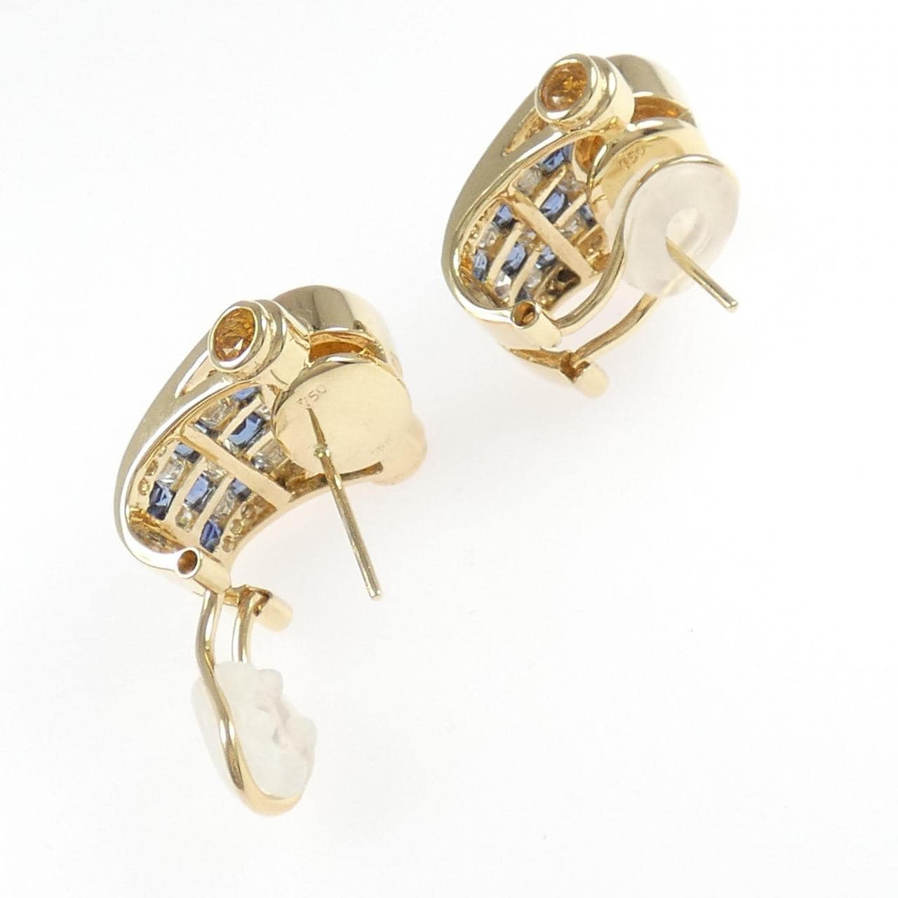 750YG サファイヤ ピアス