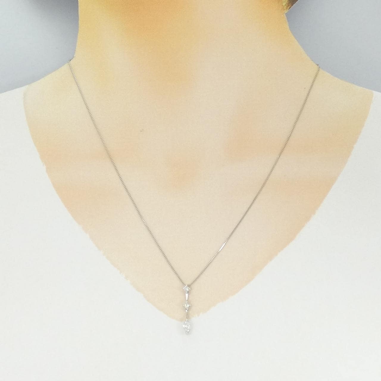 PT900/PT850 ダイヤモンド ネックレス 0.214CT
