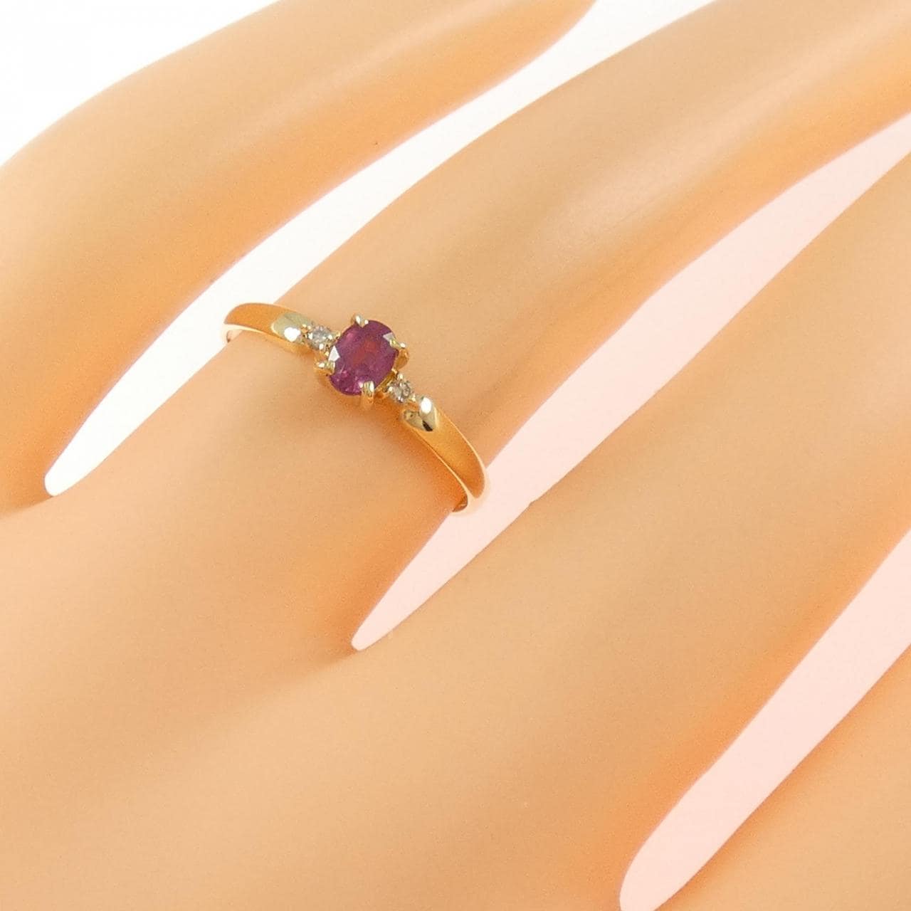 K18YG ルビー リング