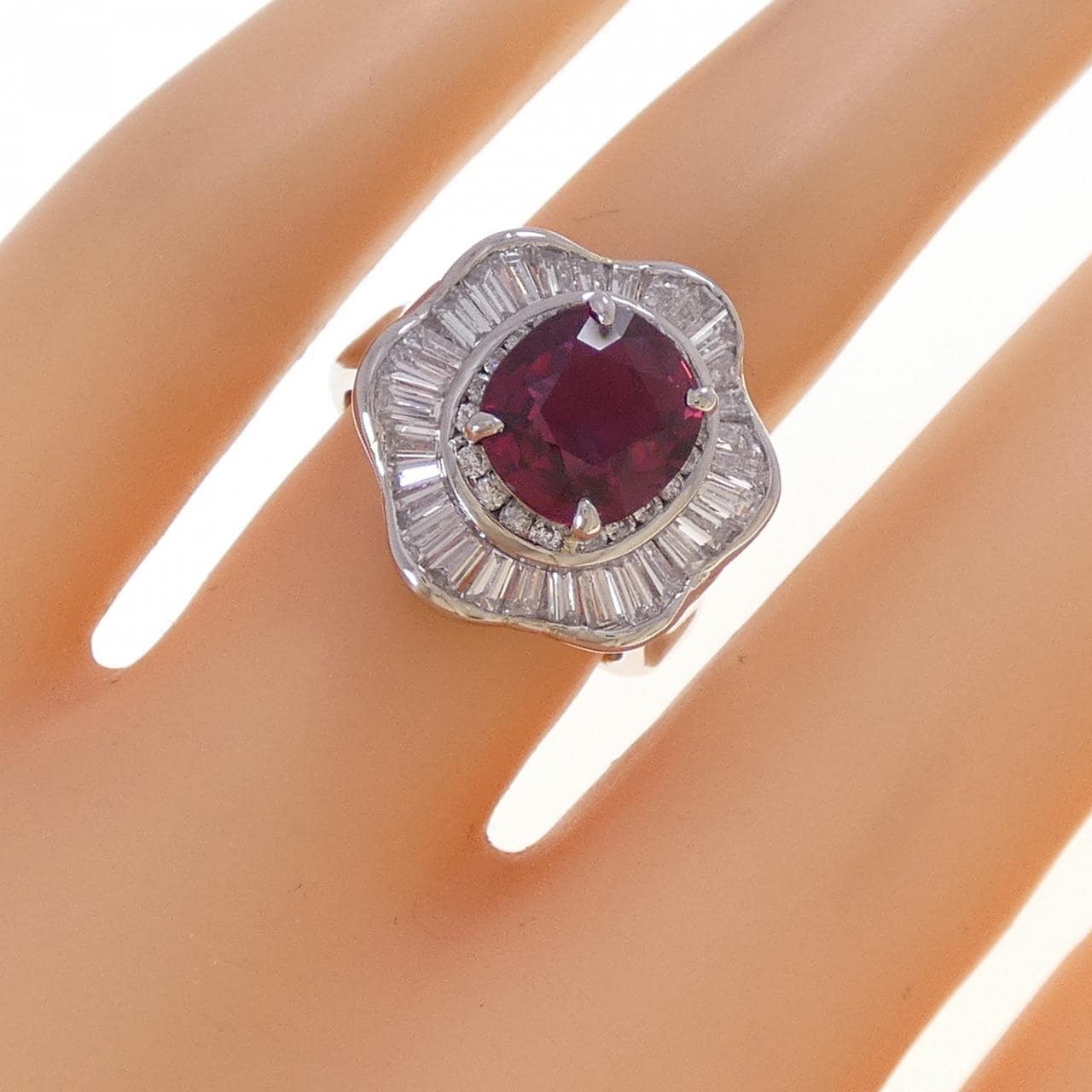 PT900 ルビー リング 1.91CT