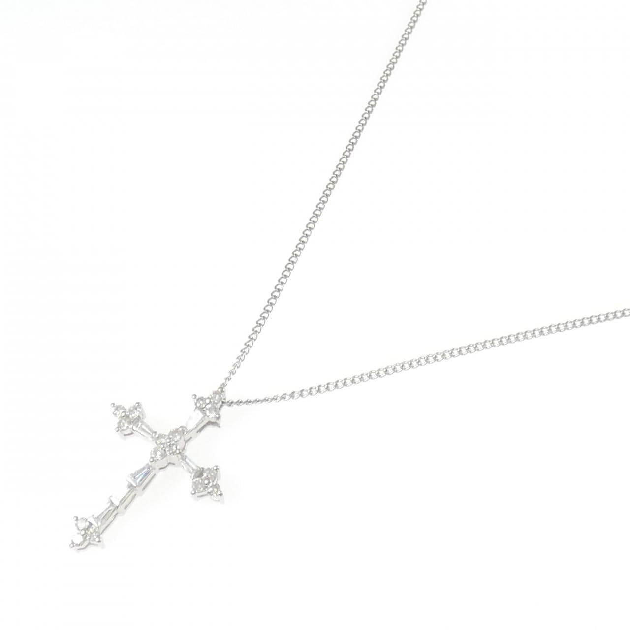 PT900/PT850 クロス ダイヤモンド ネックレス 0.50CT