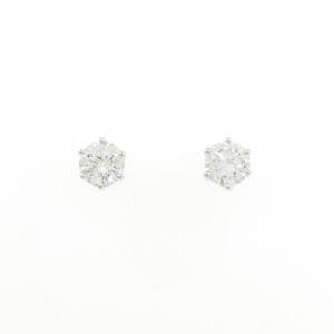 PT900 ソリティア ダイヤモンド ピアス 1.267CT