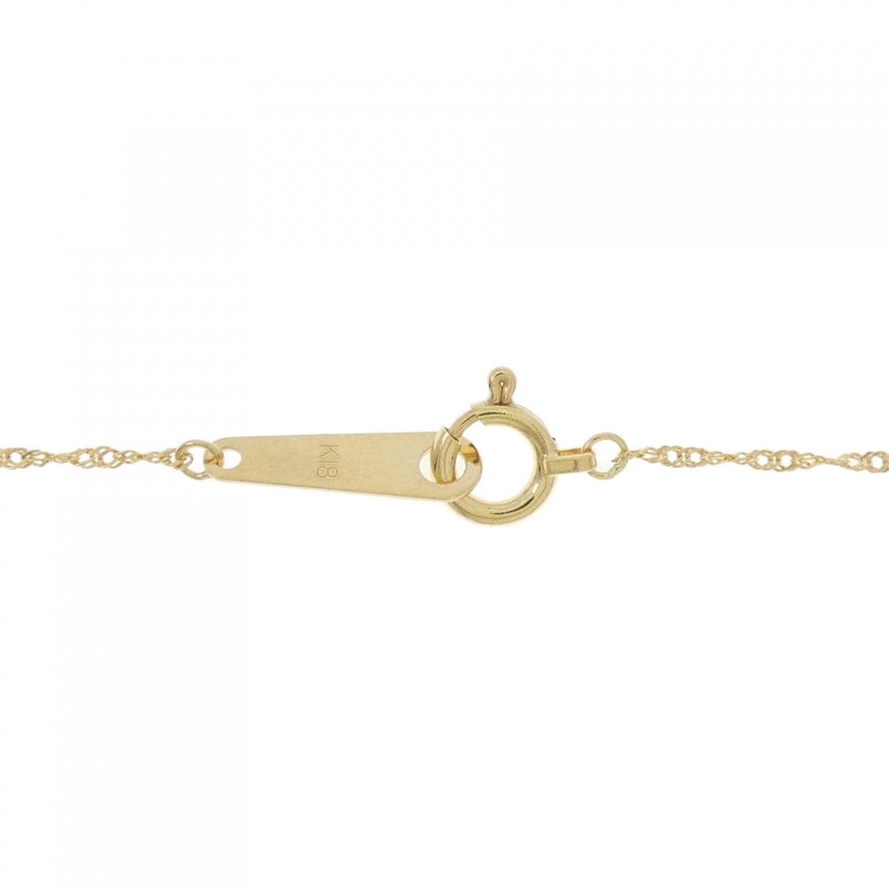 K18YG heart Akoya pearl necklace