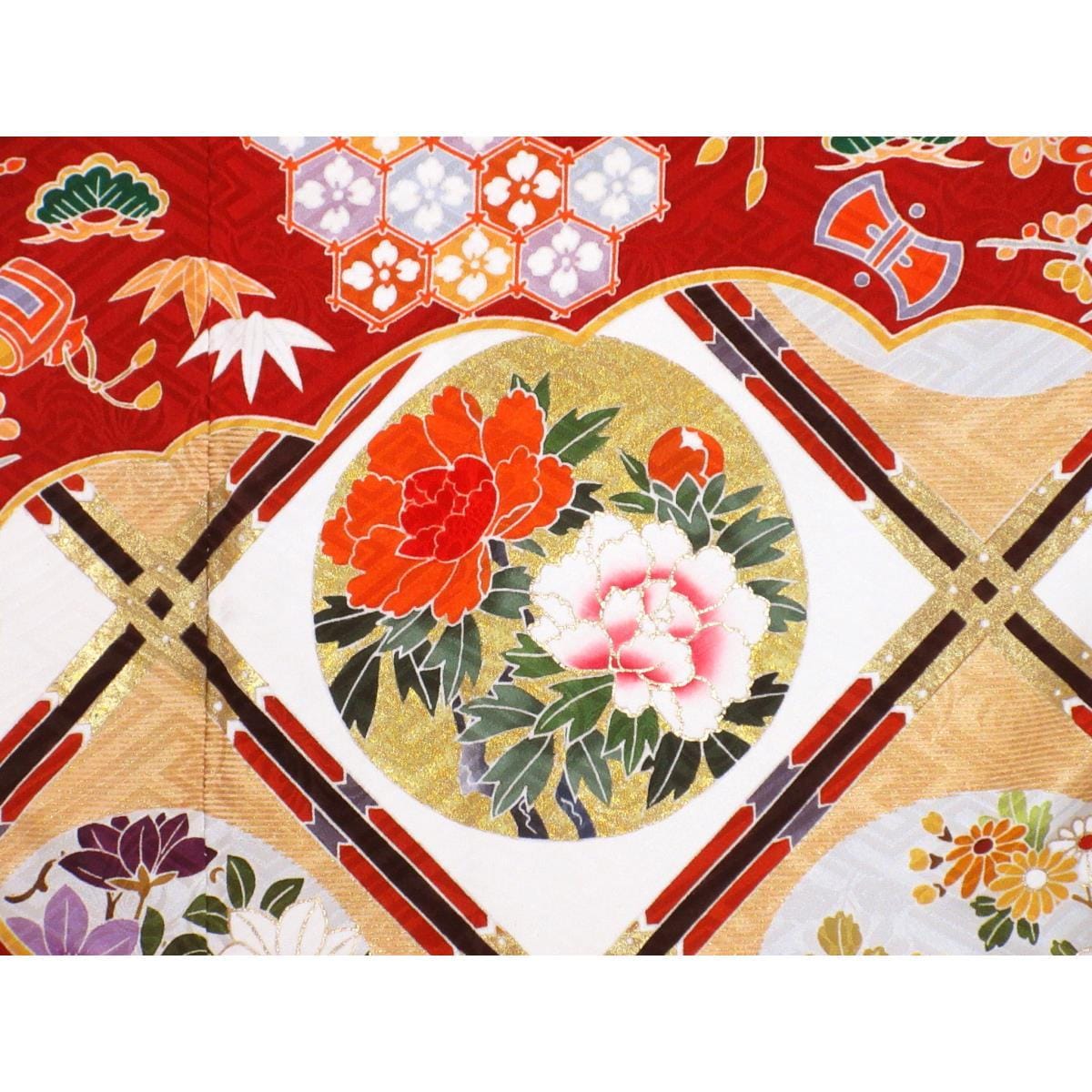 【未使用品】振袖　友禅金彩加工