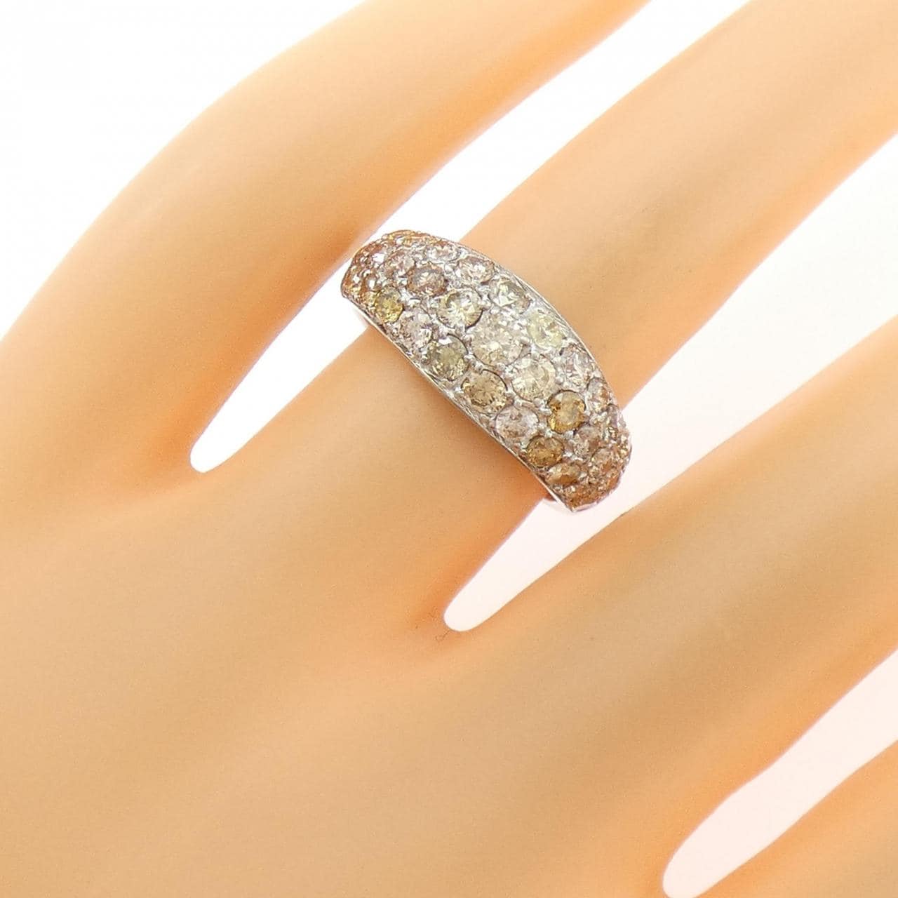 K18WG ダイヤモンド リング