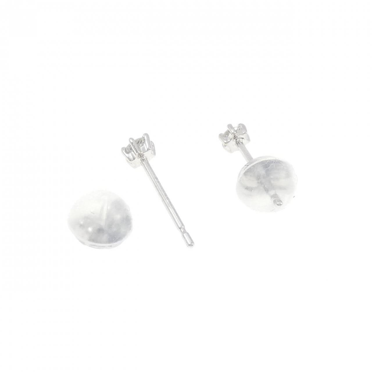 PT900 ソリティア ダイヤモンド ピアス 0.10CT