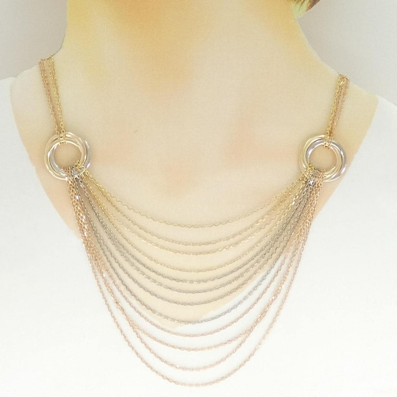 カルティエ トリニティ ドレープ ネックレス