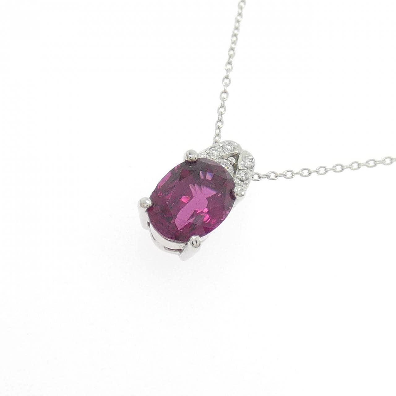 PT900/PT850 ガーネット ネックレス 2.04CT