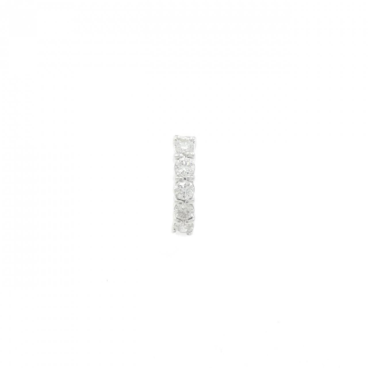 K18WG ダイヤモンド ピアス 0.15CT 片耳