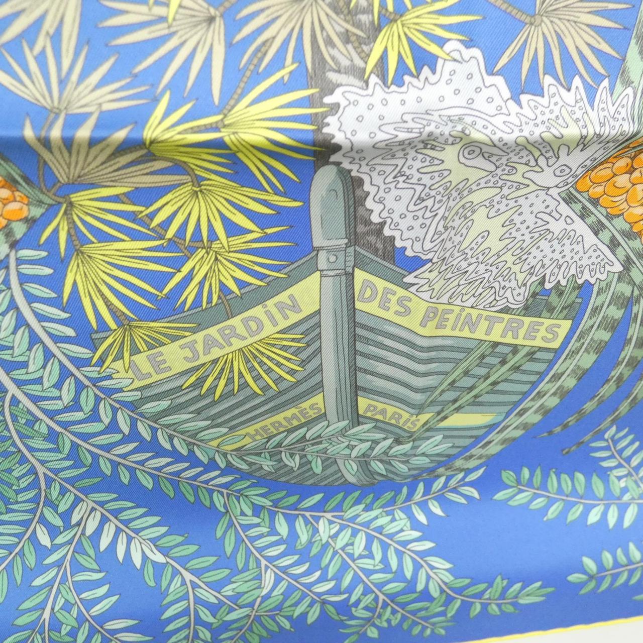 【未使用品】エルメス LE JARDIN DES PEINTRES カレ ダブル フェイス 903908S スカーフ