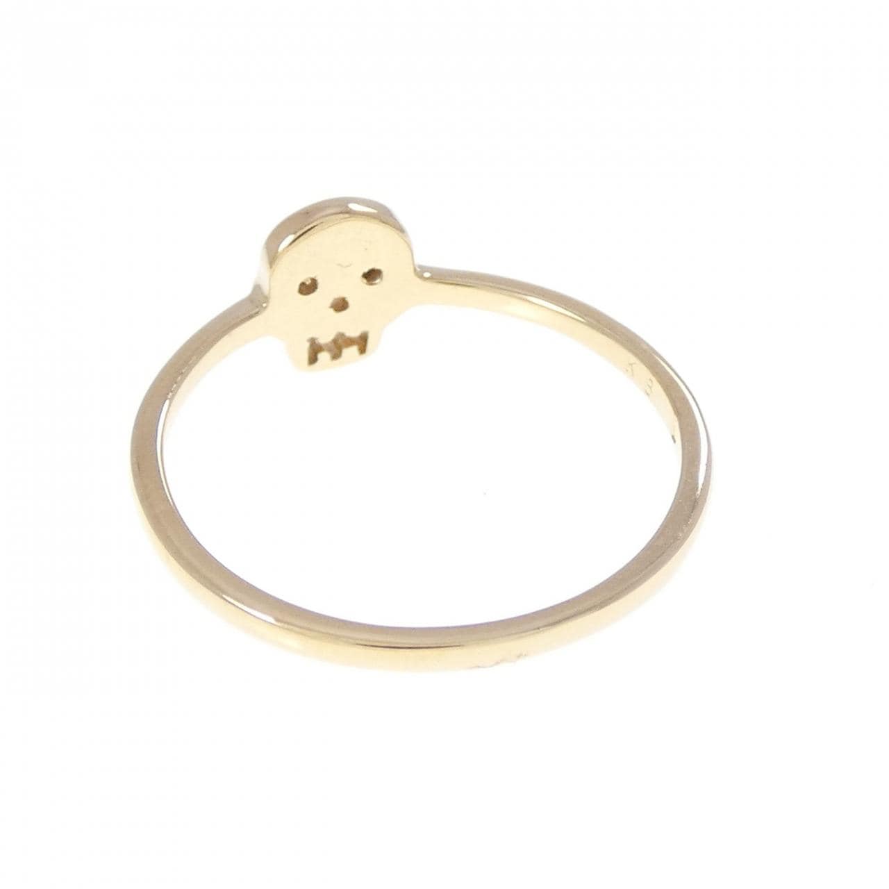 K18YG スカル ダイヤモンド リング