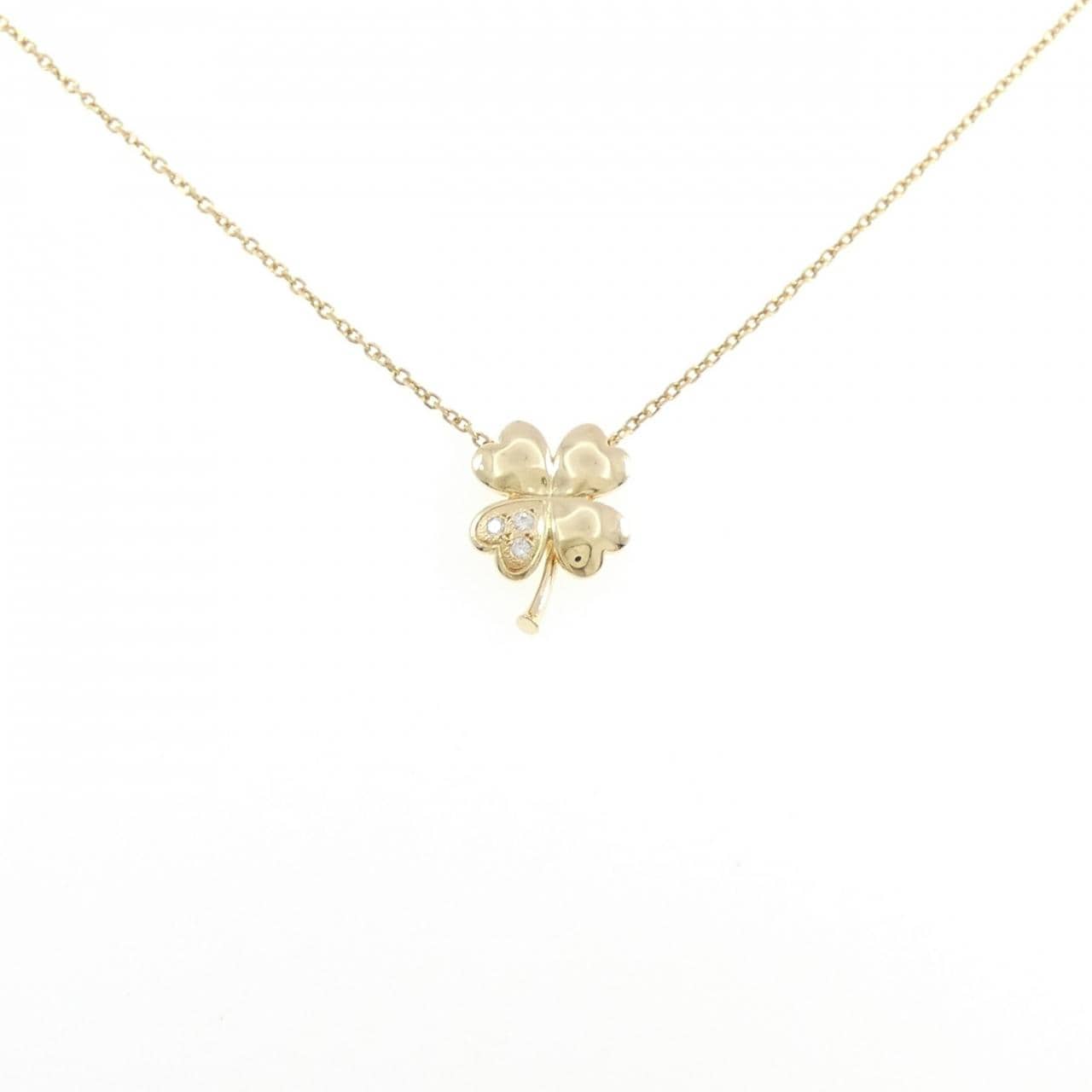 ミキモト クローバー ダイヤモンド ネックレス