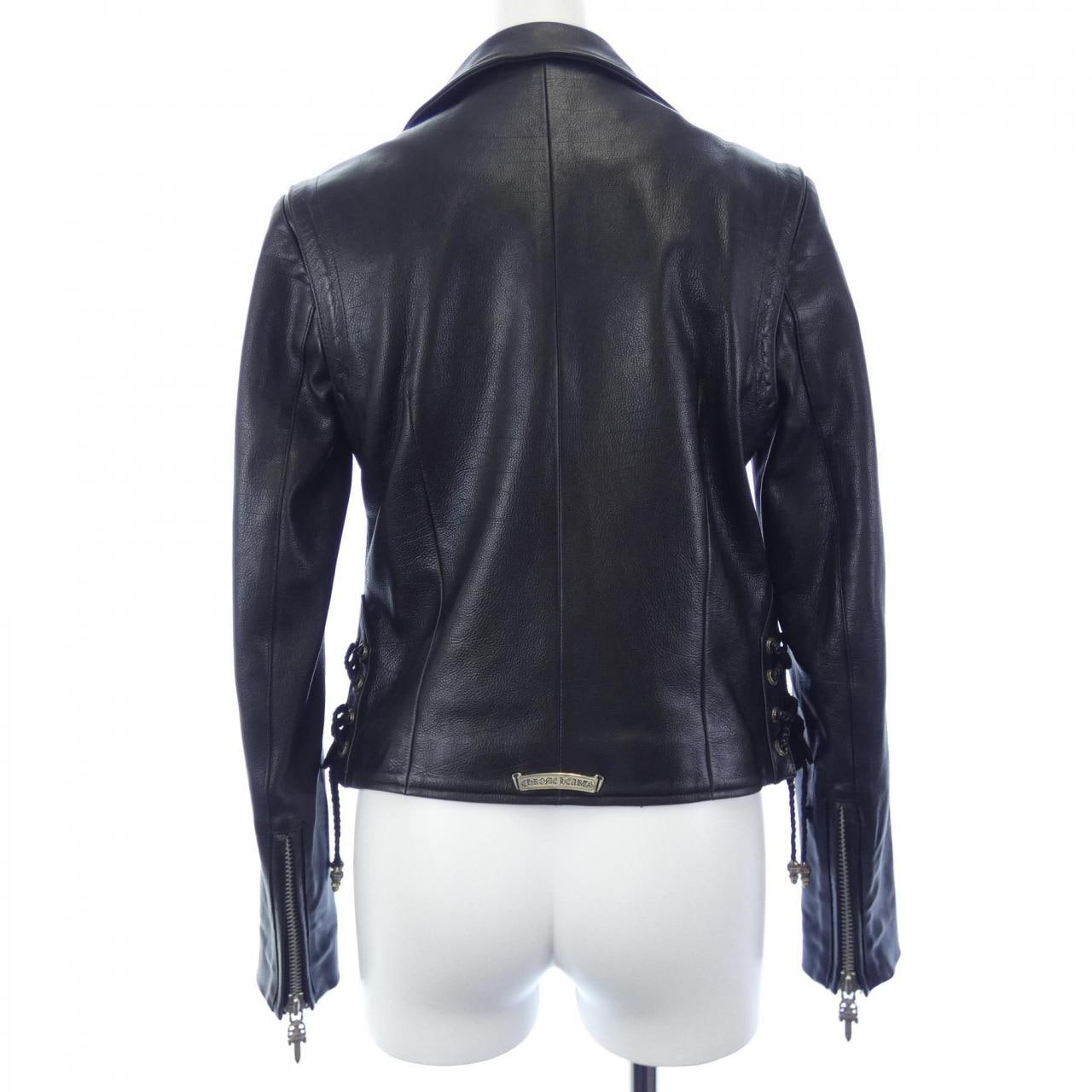 CHROME CHROME HEARTS Leather Riders Jacket