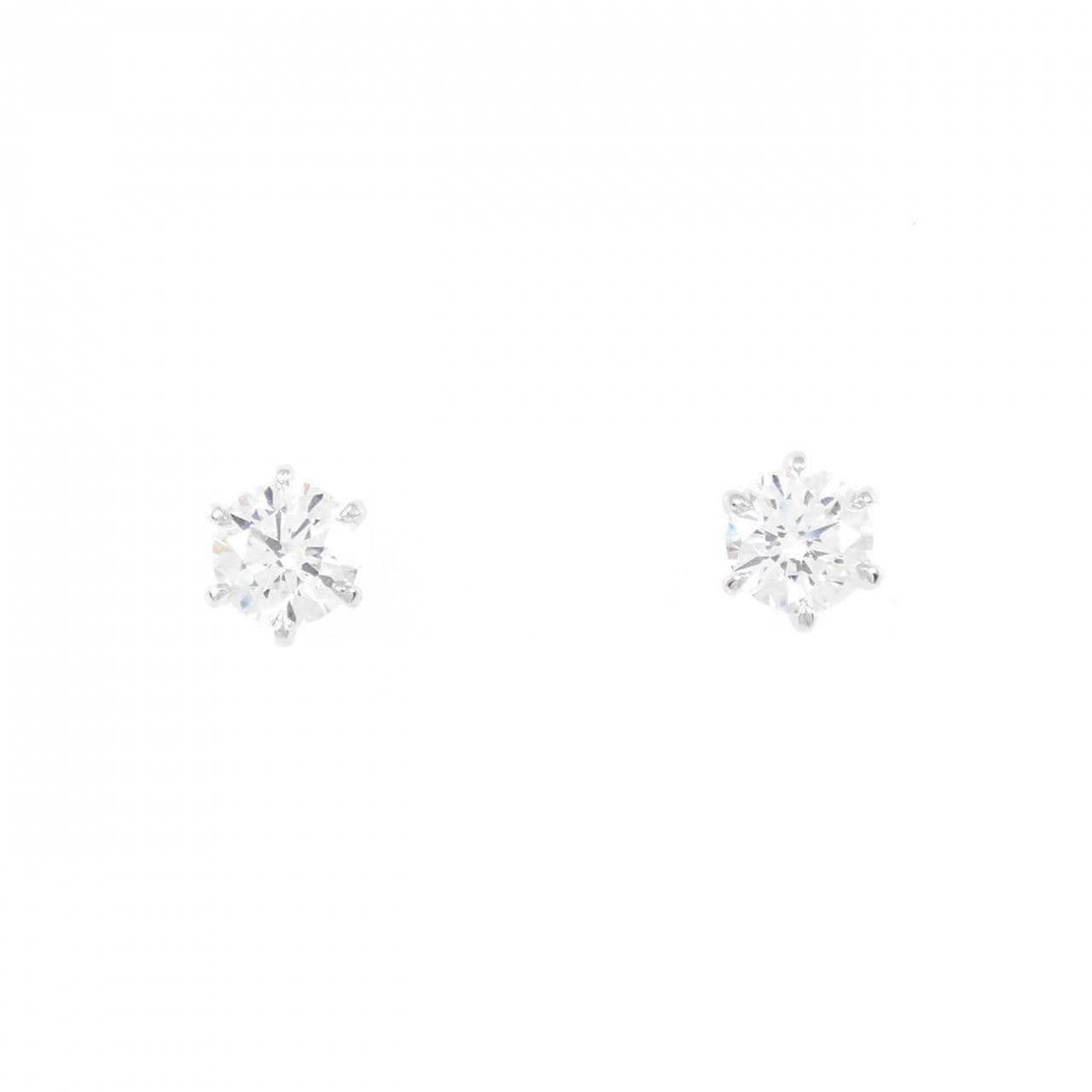 【リメイク】PT/ST ダイヤモンド ピアス 0.304CT 0.313CT E VVS1-2 3EXT-EXT