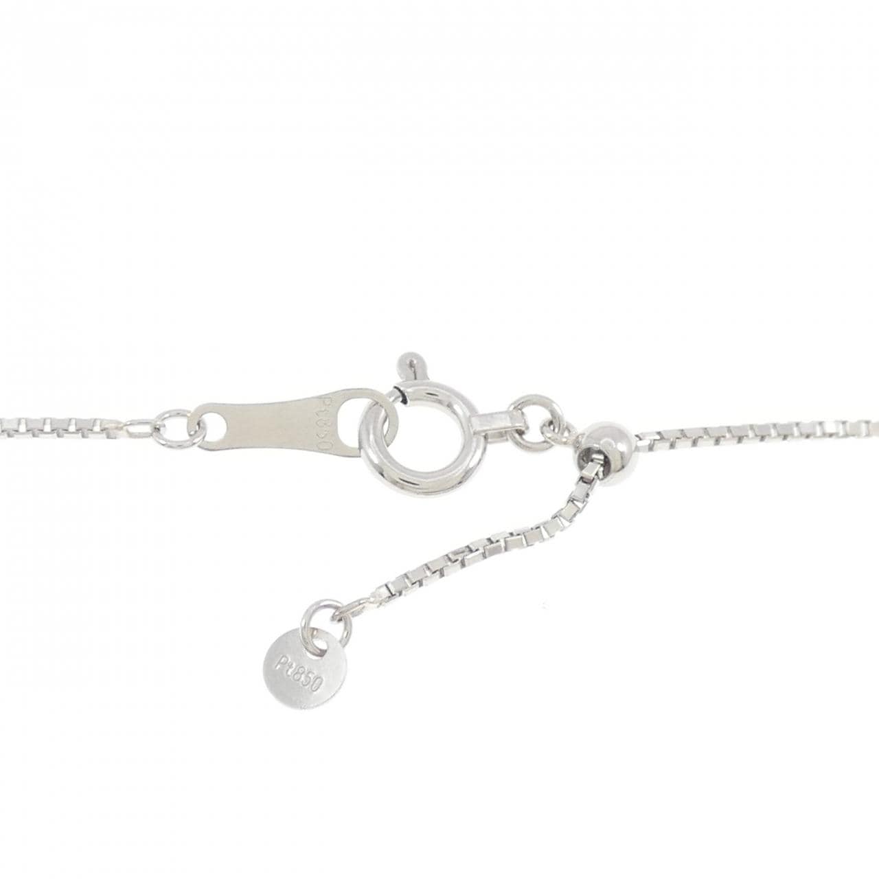 PT900/PT850 ブラックオパール ネックレス 0.92CT