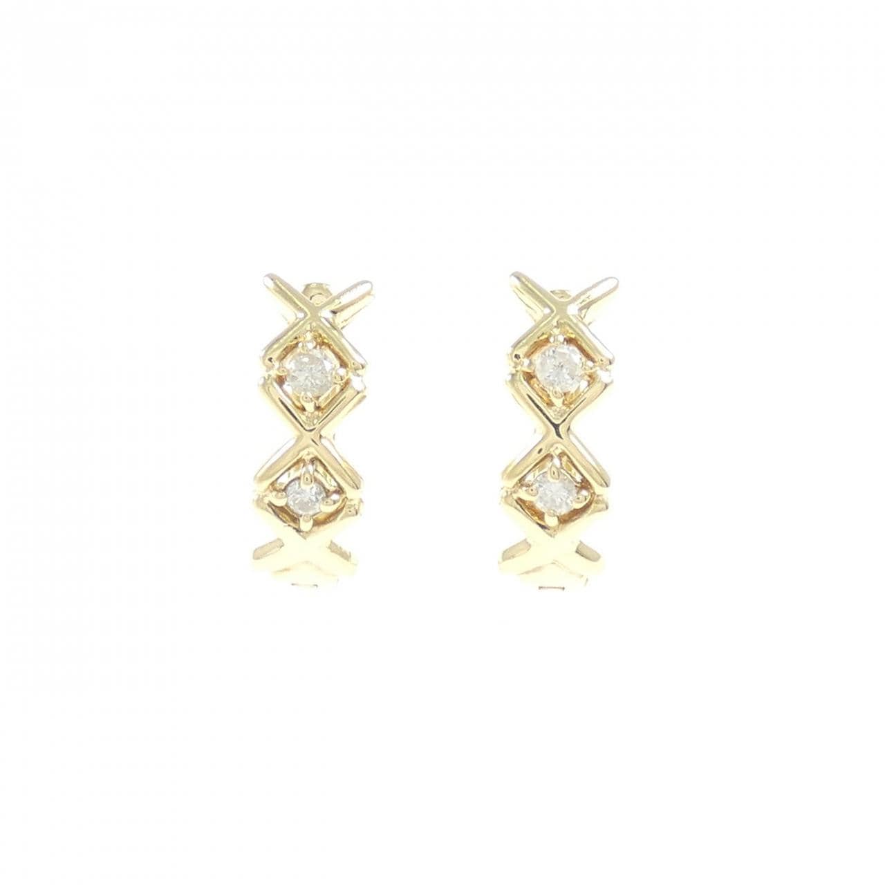 K18YG ダイヤモンド ピアス 0.10CT